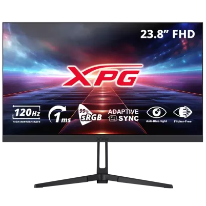 Monitor Gamer XPG Rift R24F2 de 23.8 Pulgadas en Negro, Panel IPS Full HD 1920x1080 con 120Hz y Tiempo de Respuesta de 1ms